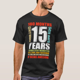 Camiseta 15 Años Chicas Niños De 15 Años De Edad