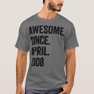 Camiseta 15 años de asombro desde abril de 2008 15º cumplea