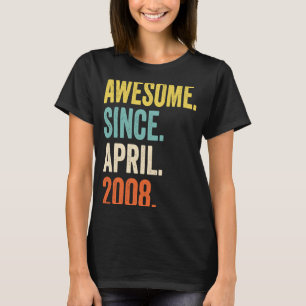 Camiseta 15 años de edad increíble desde abril de 2008 15º 
