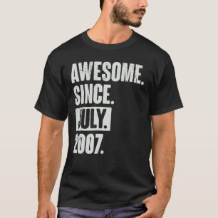 Camiseta 15 años de edad increíble desde julio de 2009