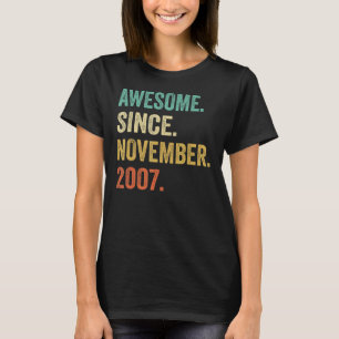 Camiseta 15 años de edad increíble desde noviembre de 2007 