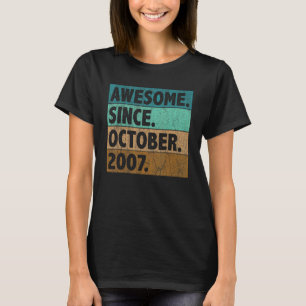 Camiseta 15 años de edad increíble desde octubre de 2007 15