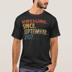 Camiseta 15 años de edad increíble desde septiembre de 2007