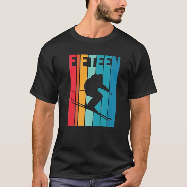 Camiseta 15 Años De Esquí Retro (Anverso)