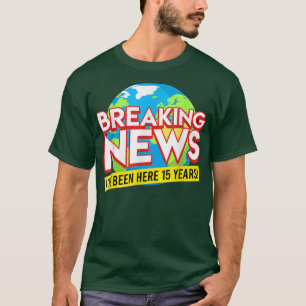 Camiseta 15 años de servicio Aniversario de la empresa 15 a