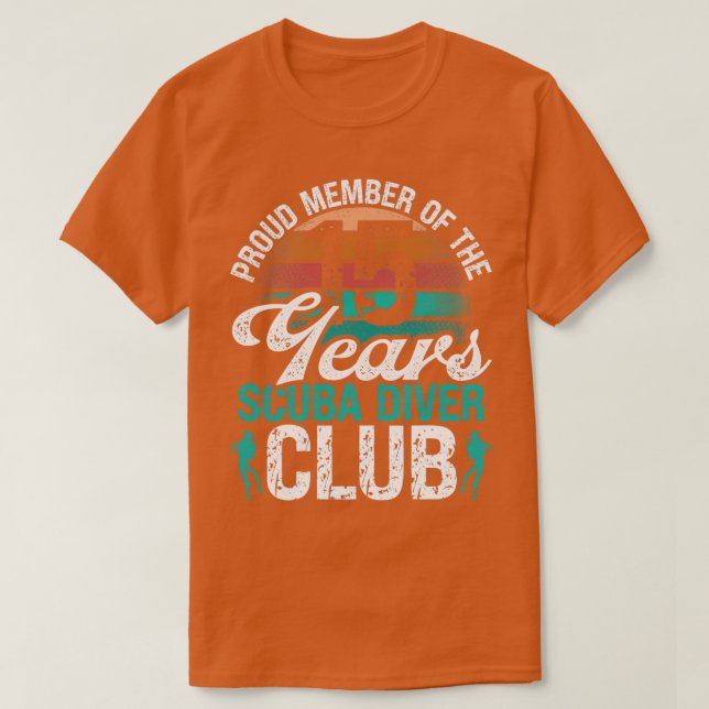 Camiseta 15 Años Scuba Diver Scuba Buceo 15 Años (Diseño del anverso)