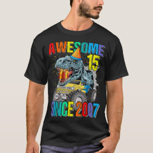 Camiseta 15 Awesome Desde 2007 Dinosaurio Camión Monstruo 1