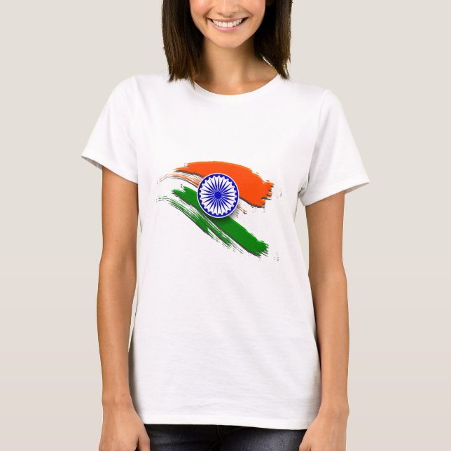 Camiseta 15 de agosto Día de la Independencia la India (Anverso)