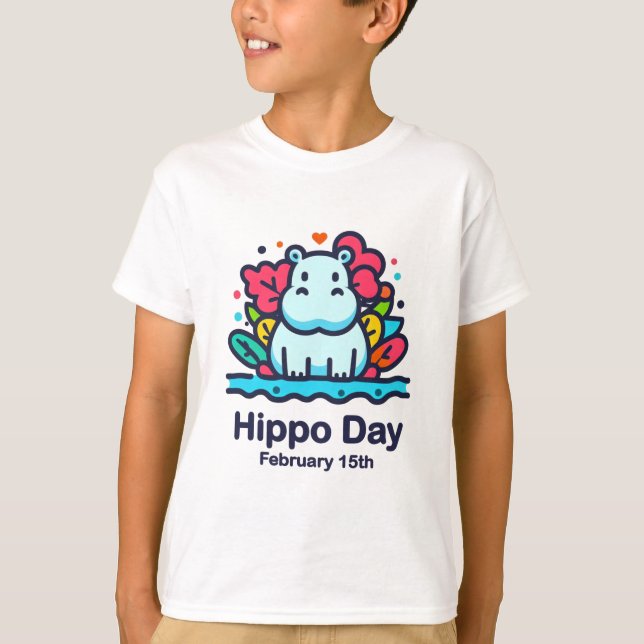 Camiseta 15 de febrero Día de Hippo (Anverso)