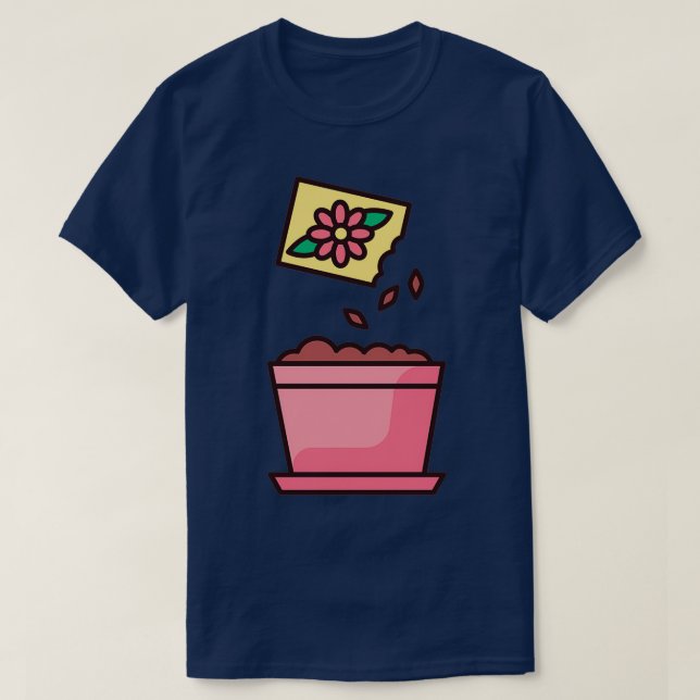 Camiseta 15 de VENTA sobre la plantación de flor (Diseño del anverso)