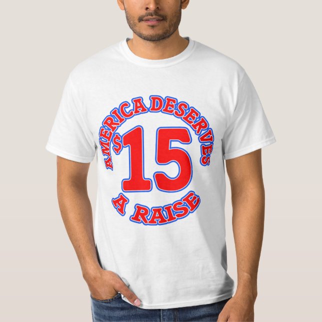 Camiseta 15 un salario mínimo de la HORA (Anverso)
