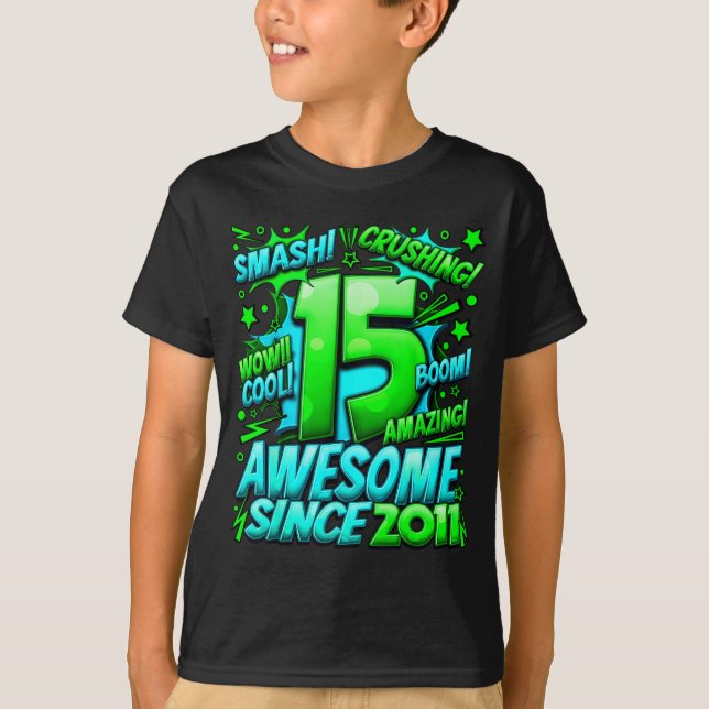 Camiseta 15 Year Old For Boys 15th Birthday Boy 15 Year Old (Anverso)