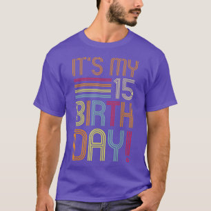 Camiseta 15 Years Old Awesome Since 2007 It's My 15th Birth