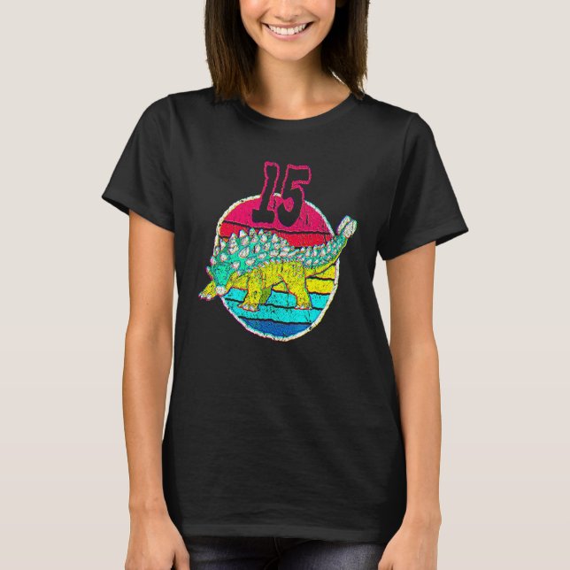 Camiseta 15th Birthday I Ankylosaurus Magniventris I Family (Anverso)