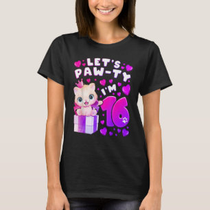 Camiseta 16º cumpleaños, Chica 16 años, gatito, número 16