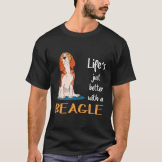 Camiseta 160 La Vida Mejor Con Un Beagle