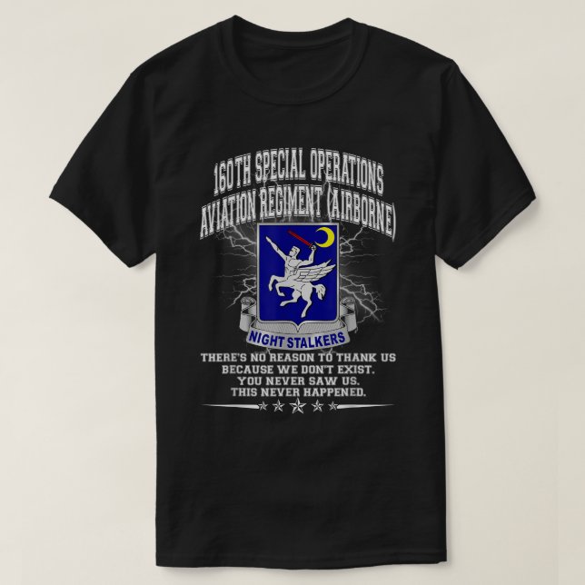 Camiseta 160th Special Operations Aviation Regiment  (Diseño del anverso)
