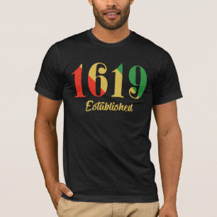 Camiseta 1619 Establecido americano africano