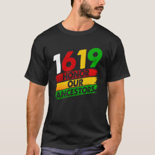 Camiseta 1619 Nuestros Ancestros Orgullo Africano Estadouni