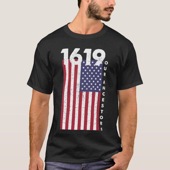 Camiseta 1619 nuestros antepasados (Anverso)
