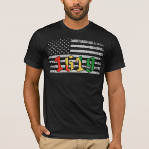Camiseta 1619 Nuestros antepasados Orgullo Africano Histori