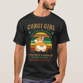 Camiseta 165 Corgi Chica Bruja Leona Hippie Marinero
