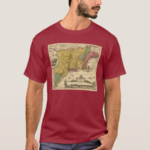 Camiseta 1685 mapa - nueva Bélgica, el nuevo mundo, Nueva