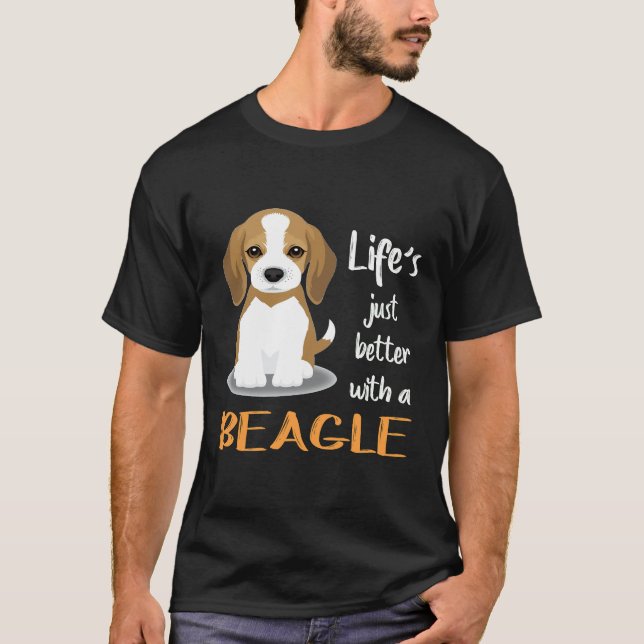 Camiseta 169 La Vida Mejor Con Un Beagle (Anverso)
