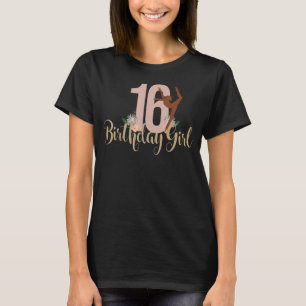 Camiseta 16.ª Chica de cumpleaños danza o gimnasia Boho Swe