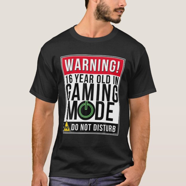 Camiseta 16.ª Idea De Regalo De Cumpleaños Para Jugadores D (Anverso)