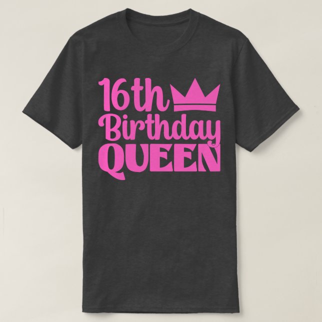 Camiseta 16.ª reina de cumpleaños (Diseño del anverso)