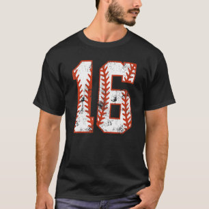Camiseta 16.º Béisbol Dieciséis Niño Gir de 16 años
