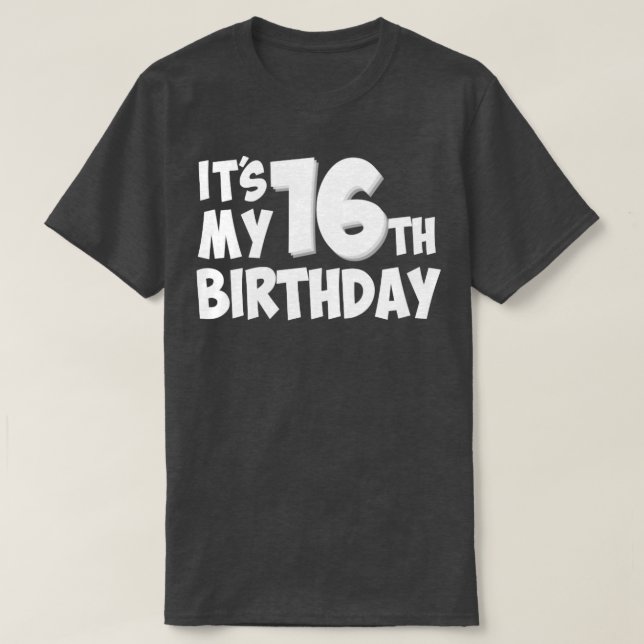 Camiseta 16.º cumpleaños (Diseño del anverso)