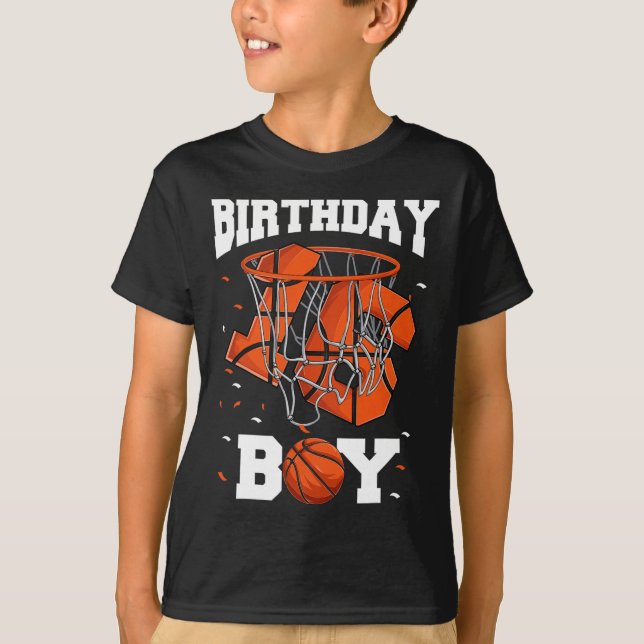 Camiseta 16.º cumpleaños de niños de baloncesto1 (Anverso)