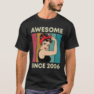 Camiseta 16.º Cumpleaños Increíble Desde 2006 Vintage Retro