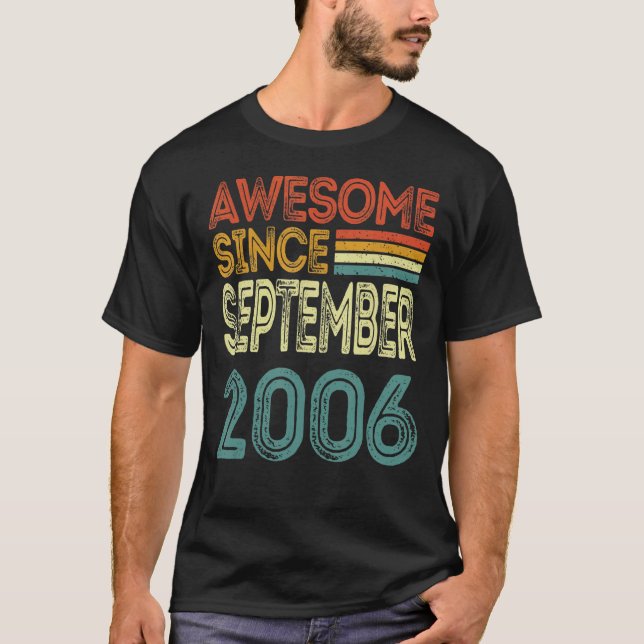 Camiseta 16.º cumpleaños increíble desde septiembre de 2006 (Anverso)