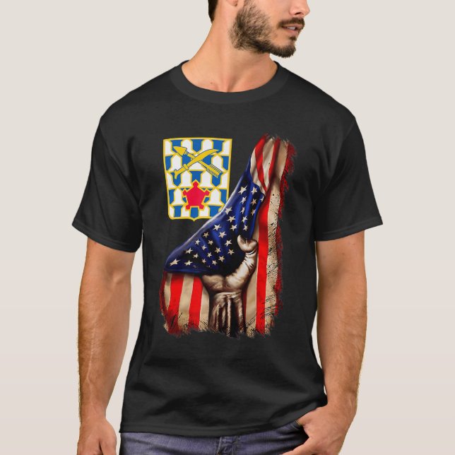 Camiseta 16.º Regimiento de Infantería Bandera Americana Pr (Anverso)