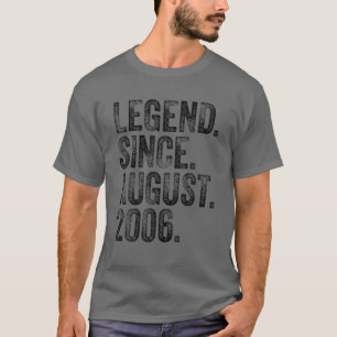 Camiseta 16 Agosto Nació 16 Años De Leyenda Desde 20