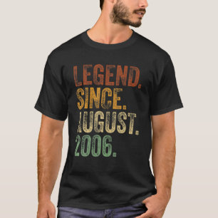Camiseta 16 Agosto Nació 16 Años De Leyenda Desde 20