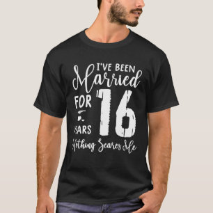 Camiseta 16 Años Casada Pareja Graciosa 16 Aniversario