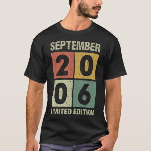 Camiseta 16 años de antigüedad Septiembre 2006 16º cumpleañ