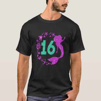 Camiseta 16 años de Chica de la sirena a los 16
