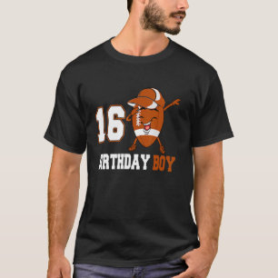 Camiseta 16 años de edad Dabbing Football 16th Birthday Boy