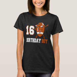 Camiseta 16 años de edad Dabbing Football 16th Birthday Boy
