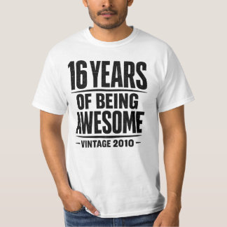 Camiseta 16 Años de Ser Increíble Cumpleaños Vintage 2010
