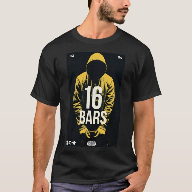 Camiseta 16 barras (versión masculina) - Diseño 1 (Anverso)
