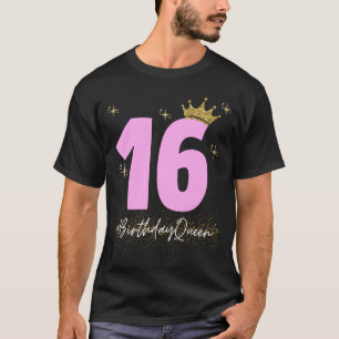 Camiseta 16 Cumpleaños Reina Dulce dieciséis 16ª Corona par