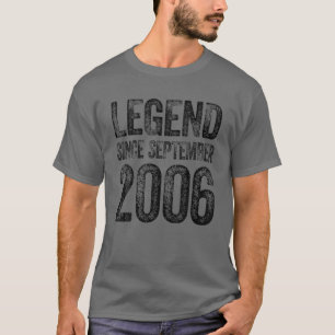 Camiseta 16 Cumpleaños Tee Septiembre Nacido 16 Años De Ley