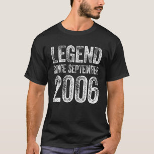 Camiseta 16 Cumpleaños Tee Septiembre Nacido 16 Años De Ley