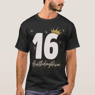 Camiseta 16 CumpleañosDiva Dulce dieciséis 16ª Corona Cuta